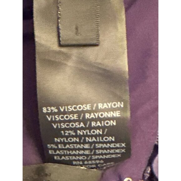 Donna Karan New York Purple Sleeveless V-Neck Dress - Size L - Picture 4 of 4
